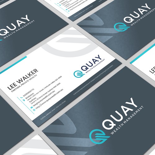 Business Card Design Aligned with Brand Identity for Quay Management