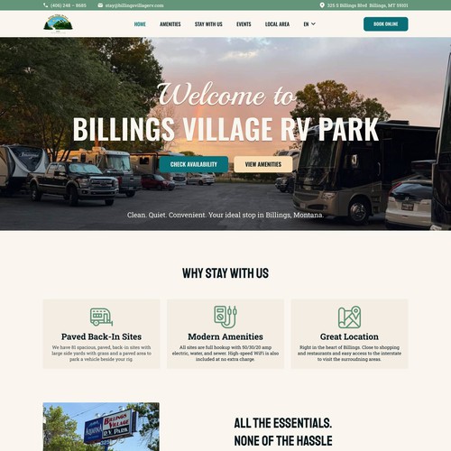 Attention Grabbing Website Design For Top Performing RV Park