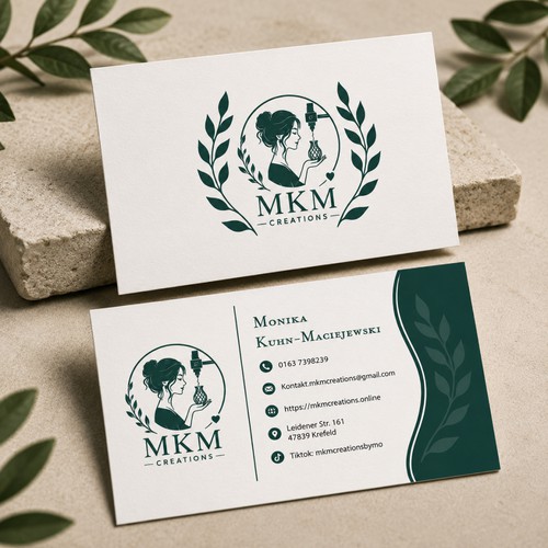 Business Card MKM Creations.