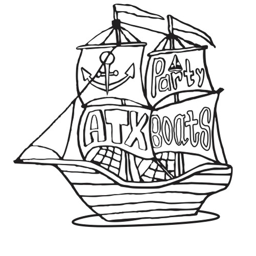 Hand drawn logo for a rent-a-boat company