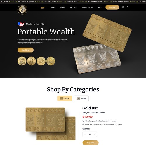 Prepper Bar Precious Metals Gold Bar Site