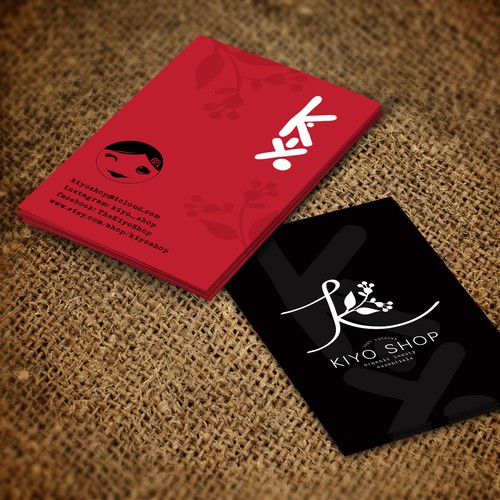 Business card for kiyo shop