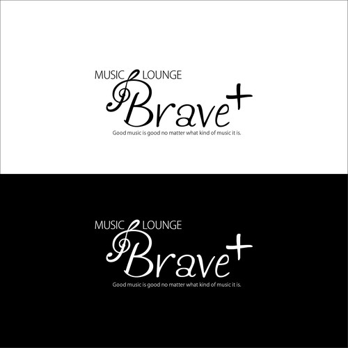 MUSIC LOUNGE BRAVE+のカッコイイロゴ