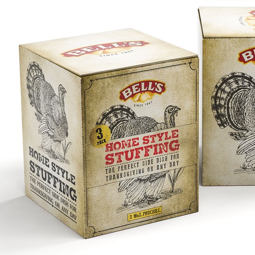 Vintage Grunge packaging for Stuffing