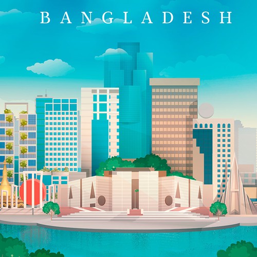 Illustration (Bangladesh skyline)