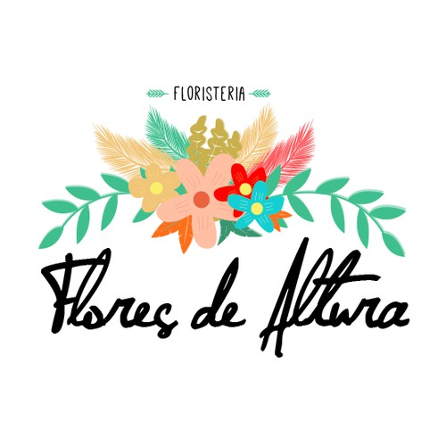 Create a flower shop logo design