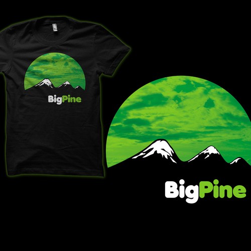 Cool product launch t-shirt design for "Big Pine"