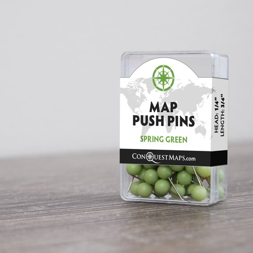 Map Push Pins Label