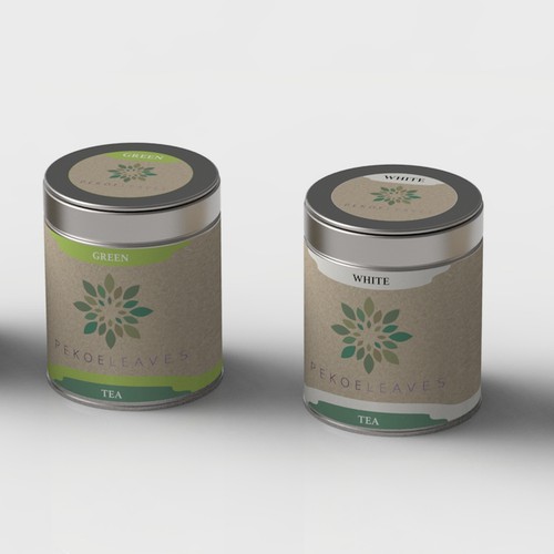 Product label for artisanal teas with a classy, modern and bold look