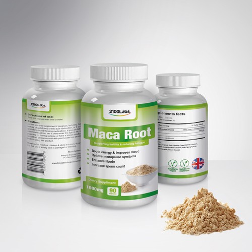Supplement label concept, Product design rendering