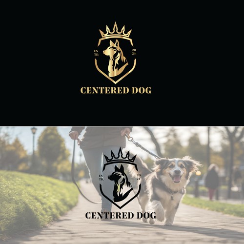 Sofisticated Logo concept for dog training and protection