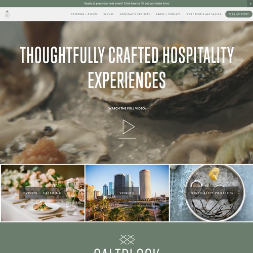 Hospitality Company Website Design + Dev // SaltBlock Hospitality