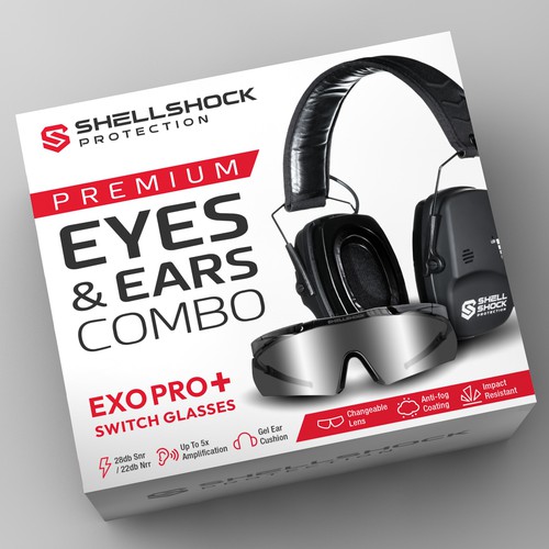 Modern, minimalistic package design concept for Shellshock