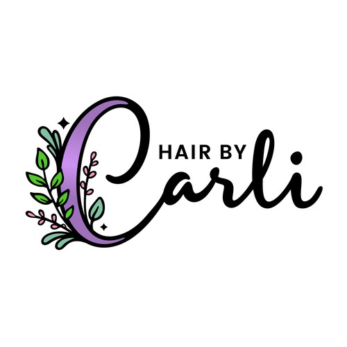 Secondary logo for Hair and color specialist. 
