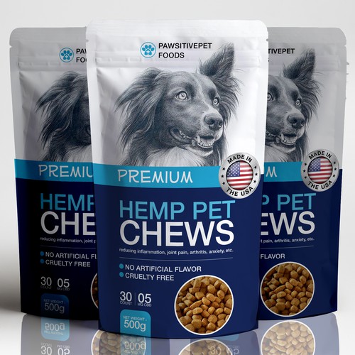 Pet Treat CBD Chew Packaging Design!