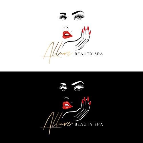 Allure Beauty Spa_Logo sleek, modern & sexy