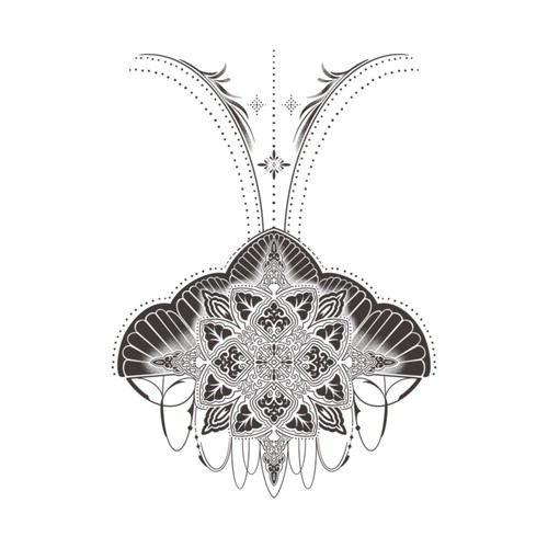 Back neck tattoo