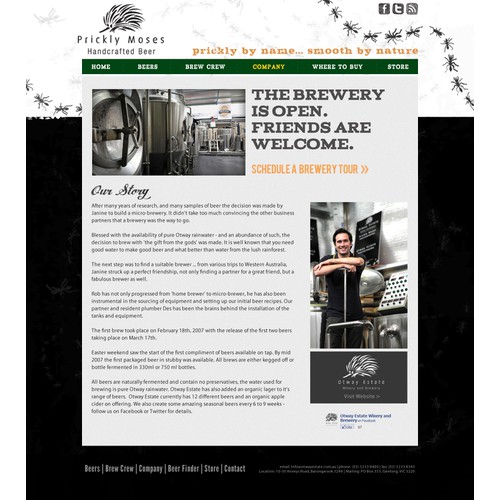 New website design wanted for Prickly Moses Handcrafted Beer