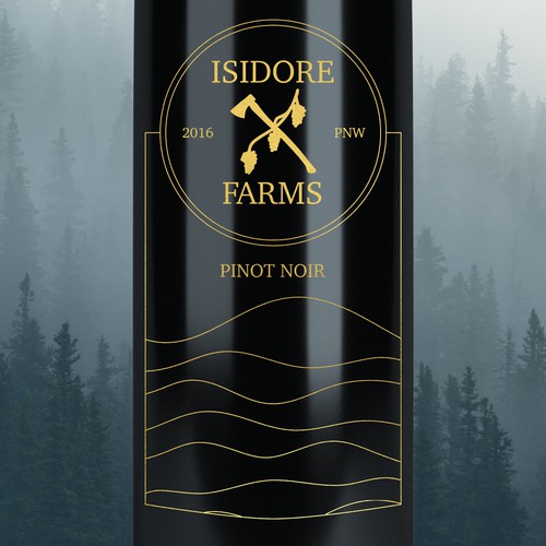 Wine Logo and Label for Small Pacific NW Winery