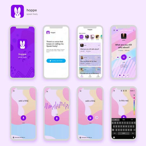 User interface design for a mobile app