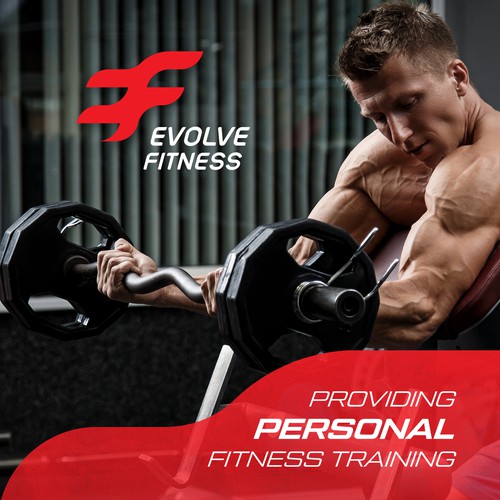 Sporty logo for Evolve Fitness