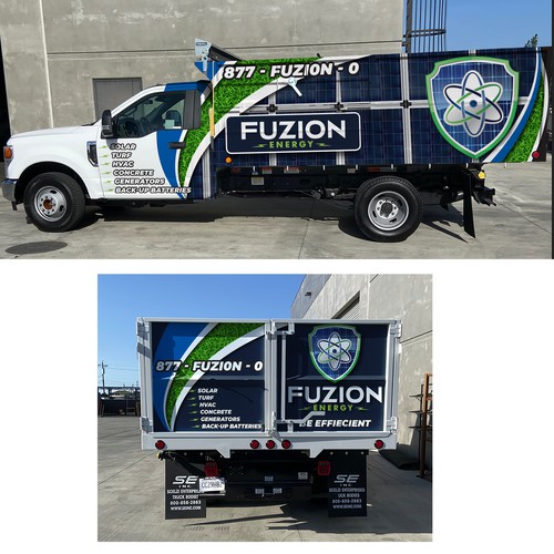 Fuzion truck wrap design