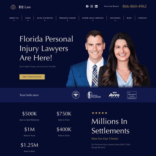 Sleek and modern Attorney website