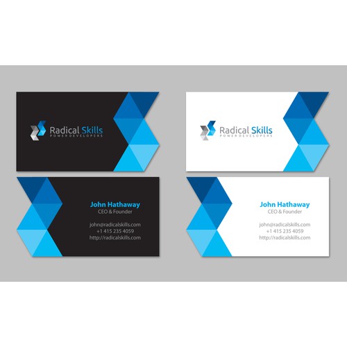 Business cards for internet startup