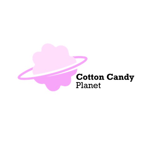 Cute Logo for cotton candy themed logo