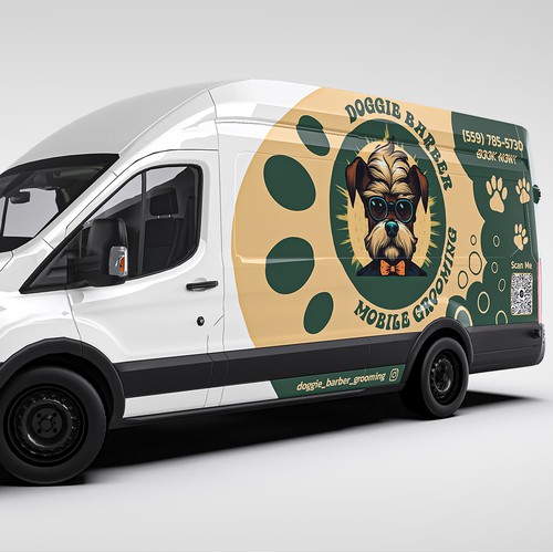 Dog Grooming Van Wrap Design