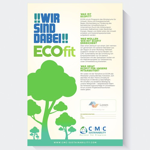 Create a poster for a sustainability project