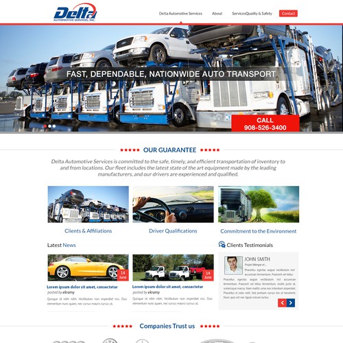 Delta website design 