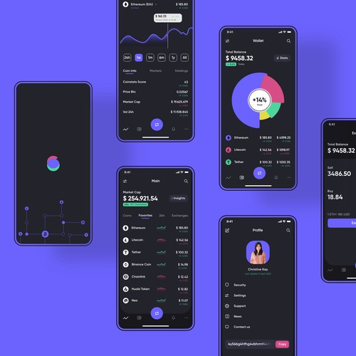 Crypto Exchange App - Dark Theme