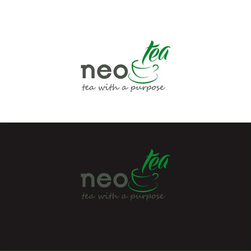 Create a cool modern brand design for new beverage company neoTEA