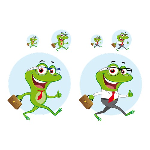 Create A Happy Business Frog For Tech Startup