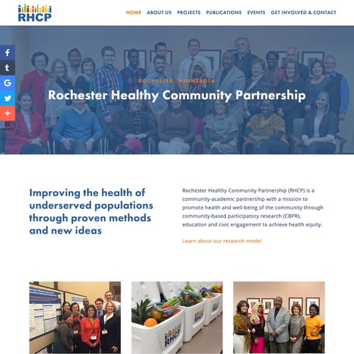 Rochester Healthy Community Partnership Website