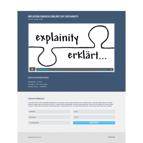 Video landing page (financial planning / insurance)