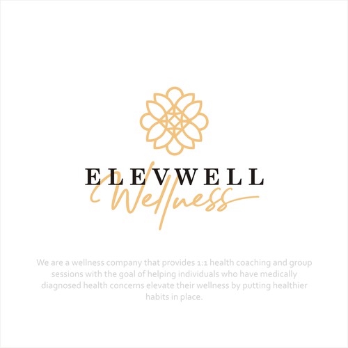 Design a clean modern logo for a wellness company