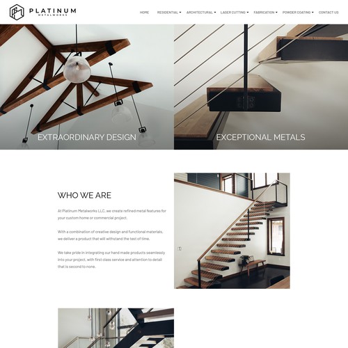 Platinum Metalworks Website Redesign