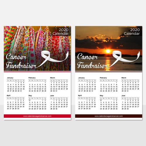 Calendar Card Design for Cancer Fundraiser