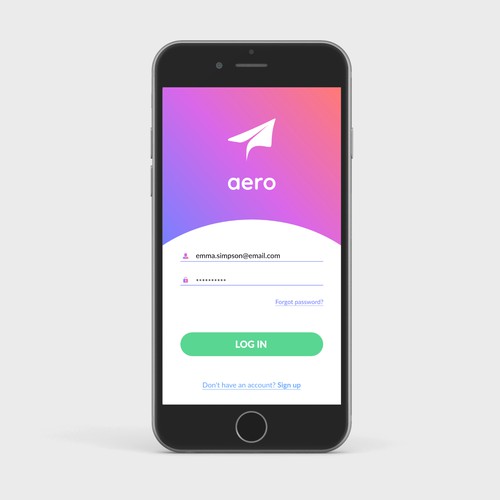 Mobile app UI for money transfering app