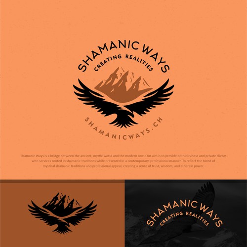 Logo for SHAMANIC WAYS with detailed briefing