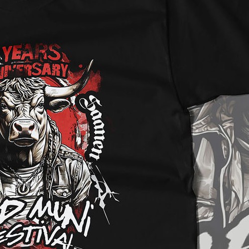  anniversary shirt design for punk-rock festival