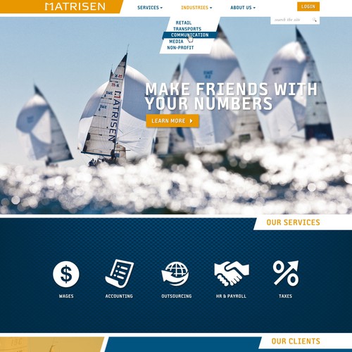 New web design for big accounting firm