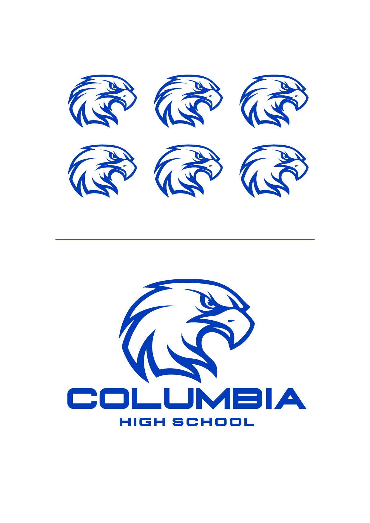 Need a new, crisp and edgy High School Eagle (school colors-Royal Blue/White)