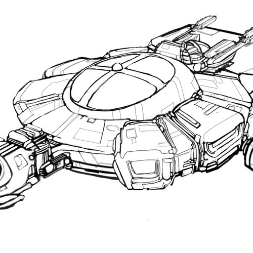Design the starship Mobius for J.S. Morin's Black Ocean series