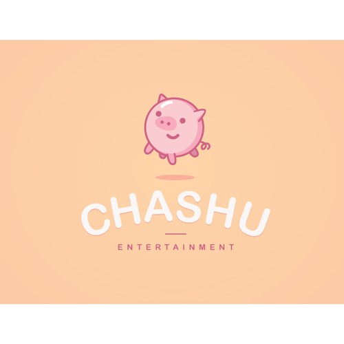 Chashu Entertainment Pig Mascot and Logo