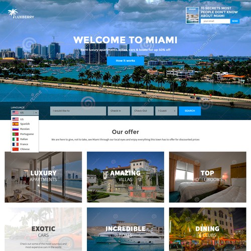 Looking for a super star to create the #1 vacation rentals website for Miami!!