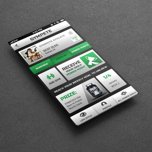 Create a cool ass design for "The Fit Goal" App