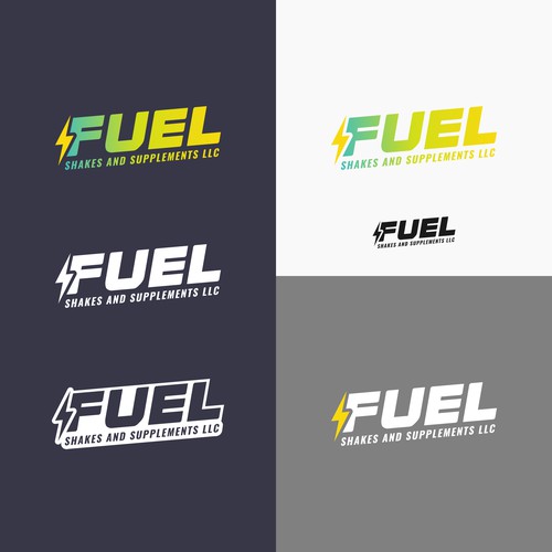 Concept logo designed for 'Fuel Shakes and Supplements LLC'